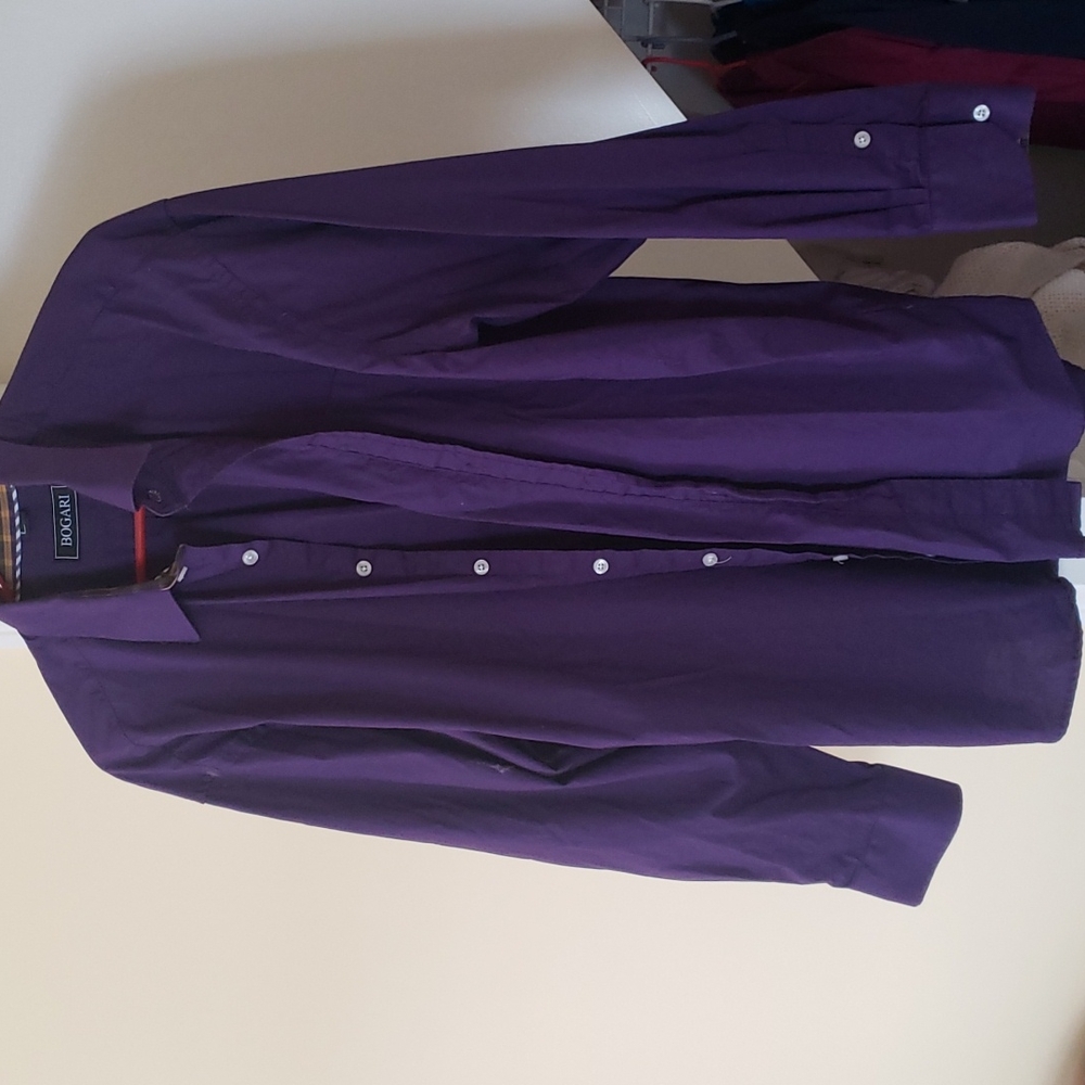Mens Bogari dress shirt dark purple